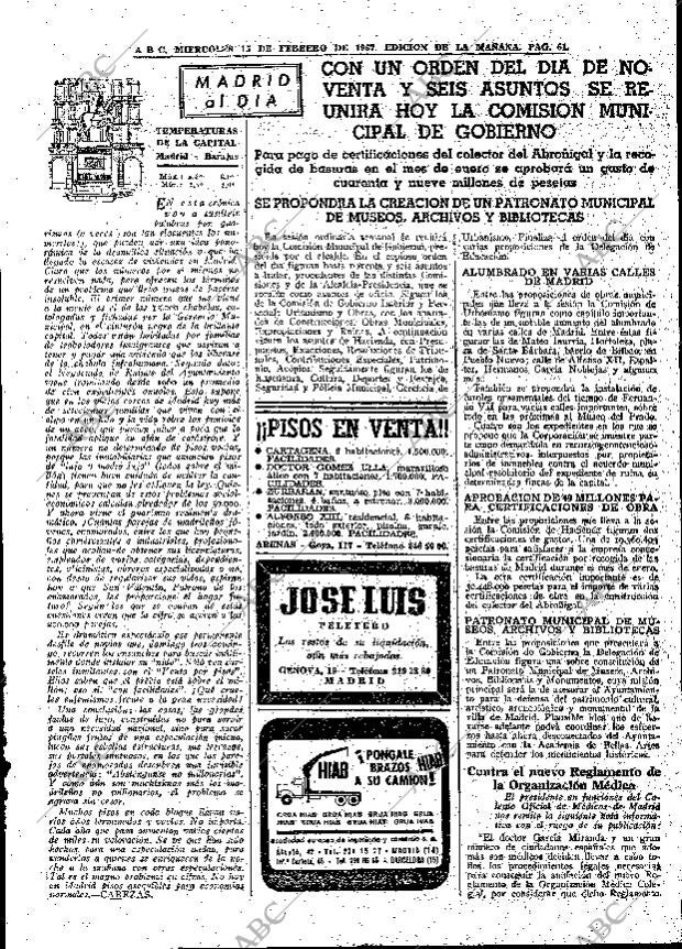 ABC MADRID 15-02-1967 página 61
