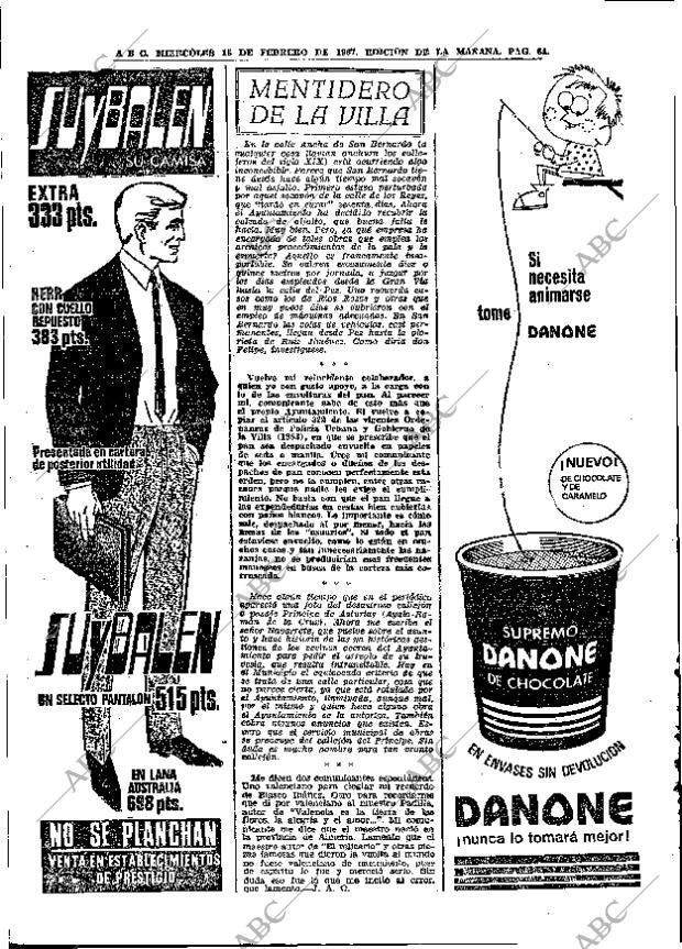 ABC MADRID 15-02-1967 página 64
