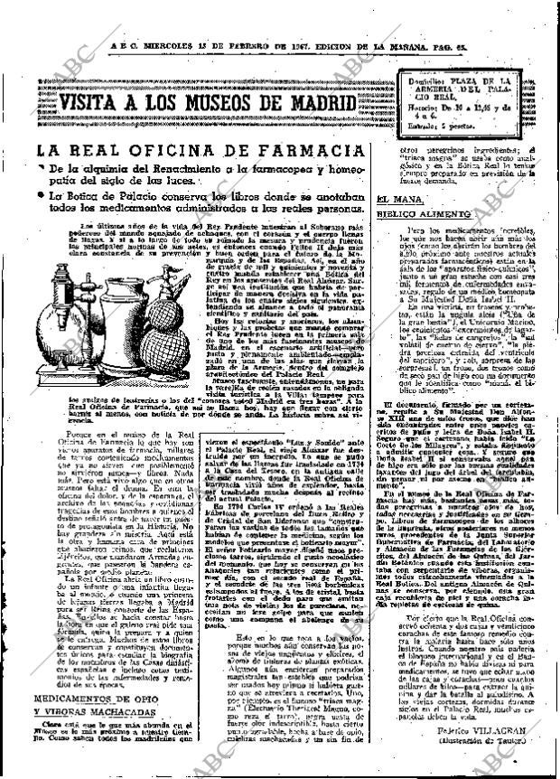 ABC MADRID 15-02-1967 página 65