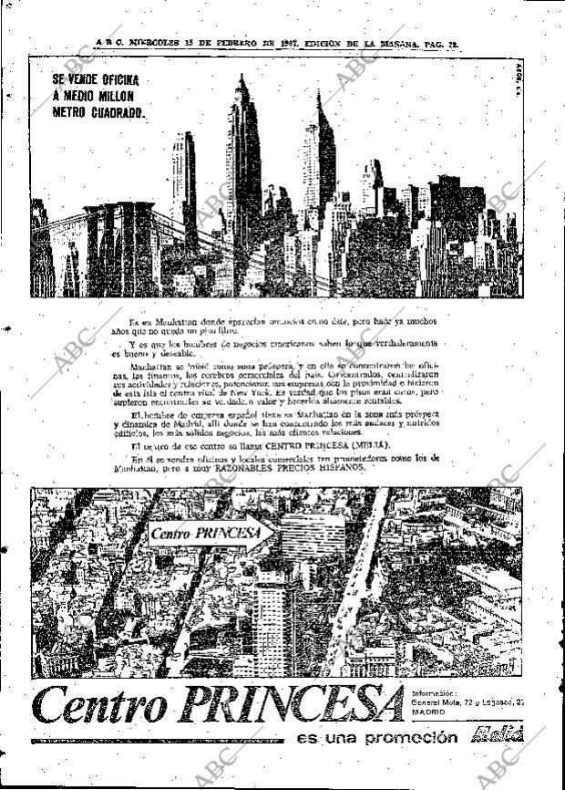 ABC MADRID 15-02-1967 página 72