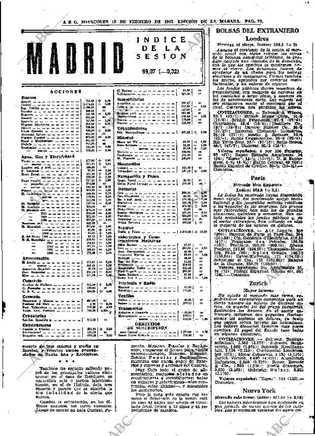 ABC MADRID 15-02-1967 página 77
