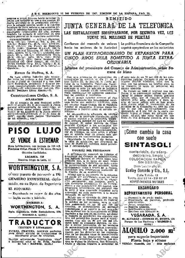 ABC MADRID 15-02-1967 página 78