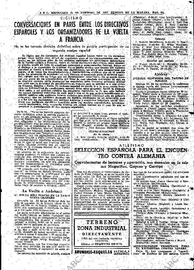 ABC MADRID 15-02-1967 página 83