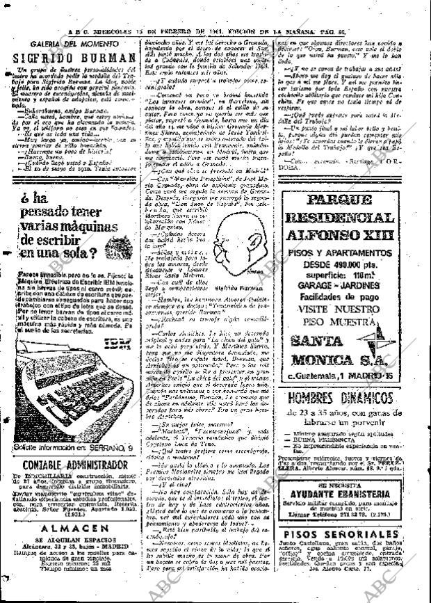 ABC MADRID 15-02-1967 página 86