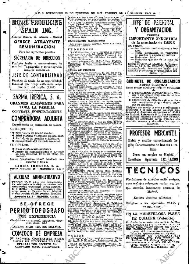 ABC MADRID 15-02-1967 página 90