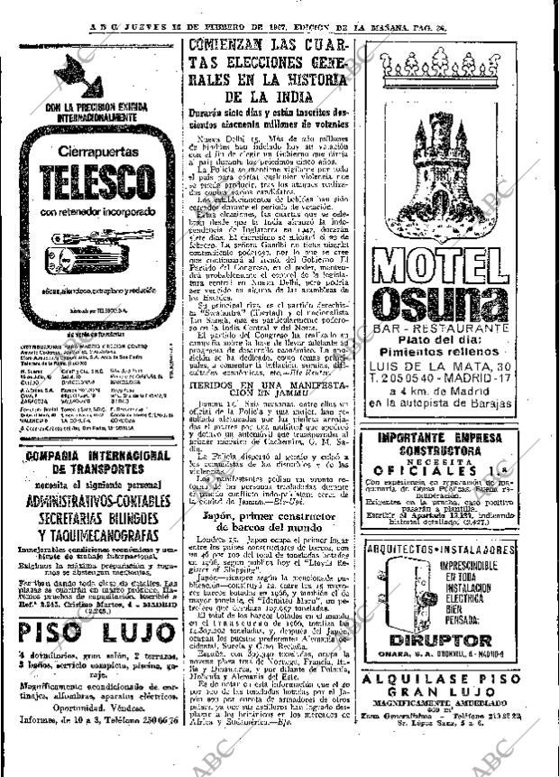 ABC MADRID 16-02-1967 página 36