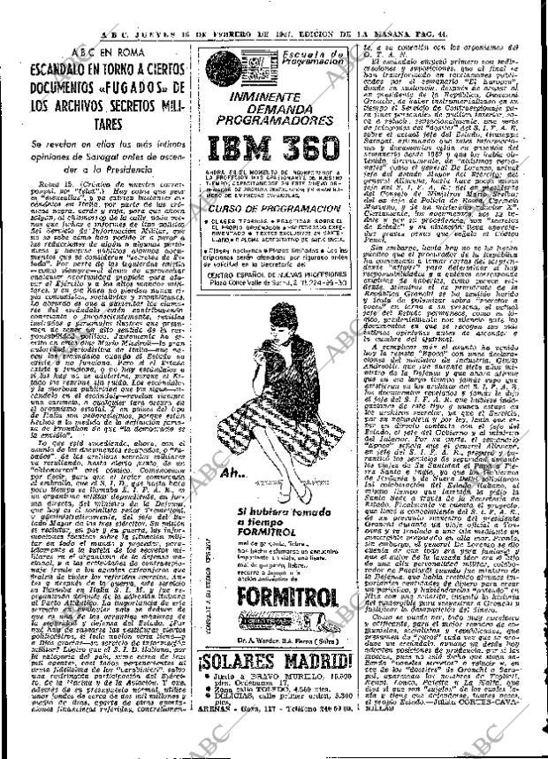 ABC MADRID 16-02-1967 página 44