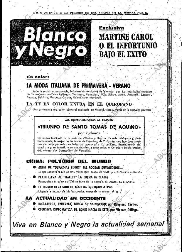 ABC MADRID 16-02-1967 página 49