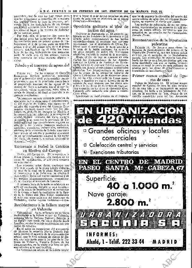 ABC MADRID 16-02-1967 página 55