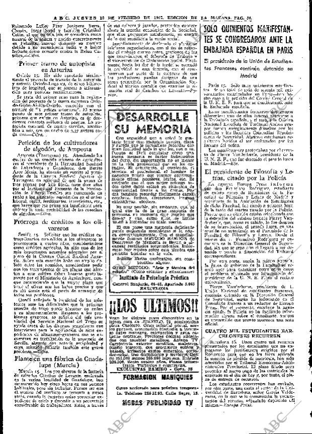 ABC MADRID 16-02-1967 página 56