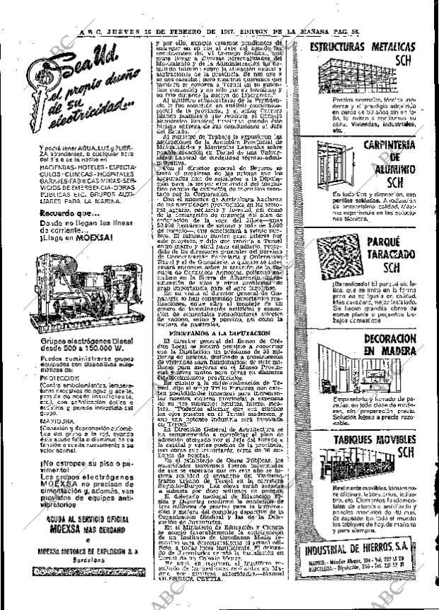 ABC MADRID 16-02-1967 página 58
