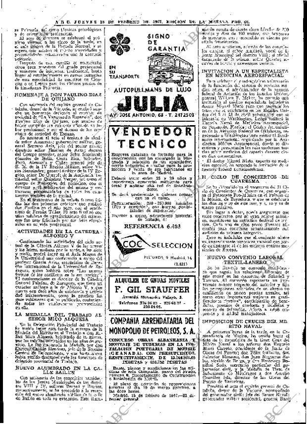 ABC MADRID 16-02-1967 página 60