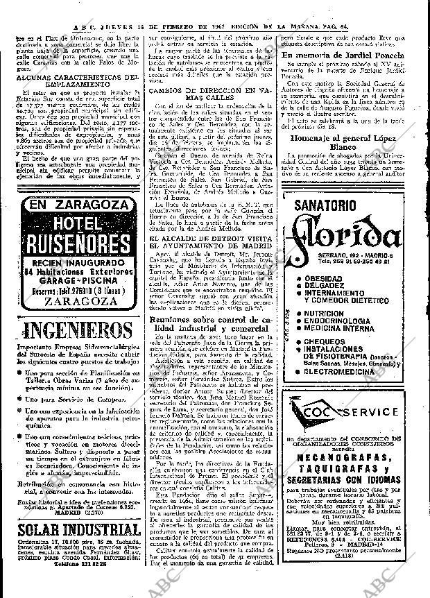 ABC MADRID 16-02-1967 página 64