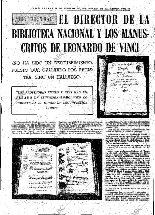 ABC MADRID 16-02-1967 página 67
