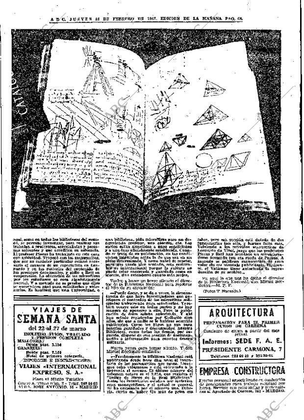 ABC MADRID 16-02-1967 página 68