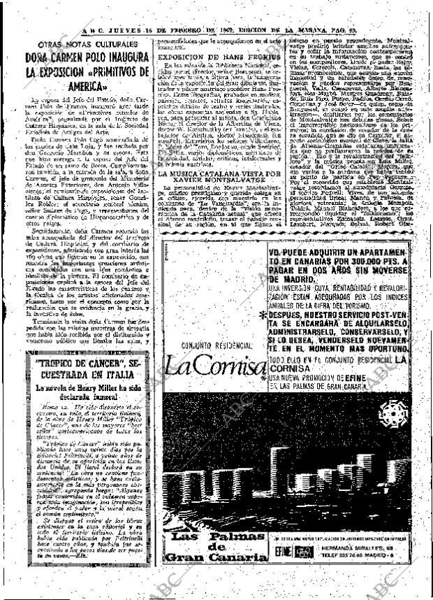ABC MADRID 16-02-1967 página 69