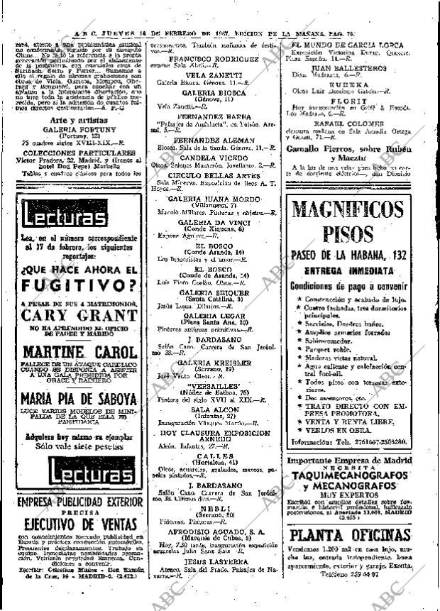 ABC MADRID 16-02-1967 página 70