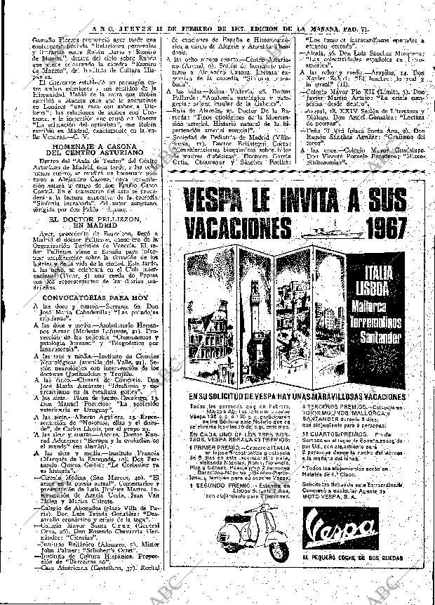ABC MADRID 16-02-1967 página 71