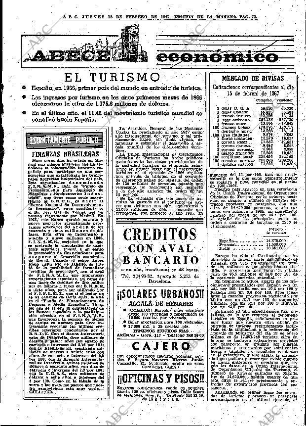 ABC MADRID 16-02-1967 página 73
