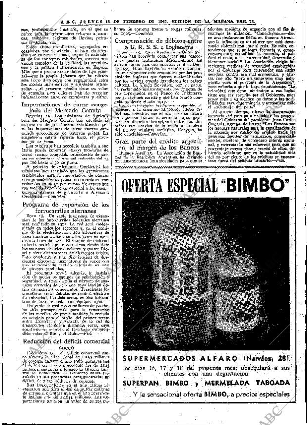 ABC MADRID 16-02-1967 página 75