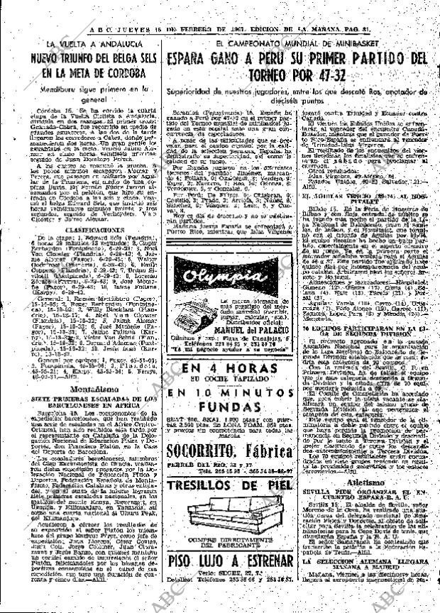 ABC MADRID 16-02-1967 página 81