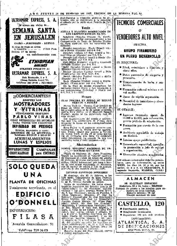 ABC MADRID 16-02-1967 página 82