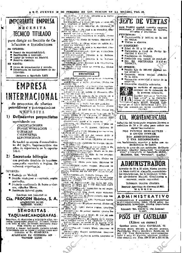 ABC MADRID 16-02-1967 página 90