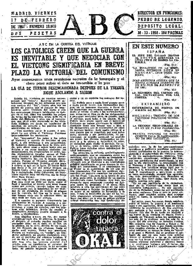 ABC MADRID 17-02-1967 página 31