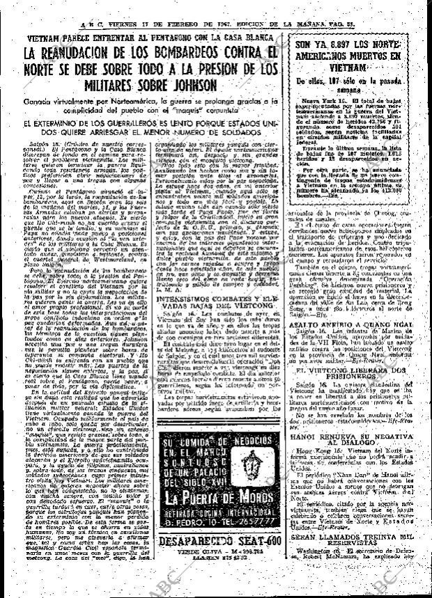 ABC MADRID 17-02-1967 página 33