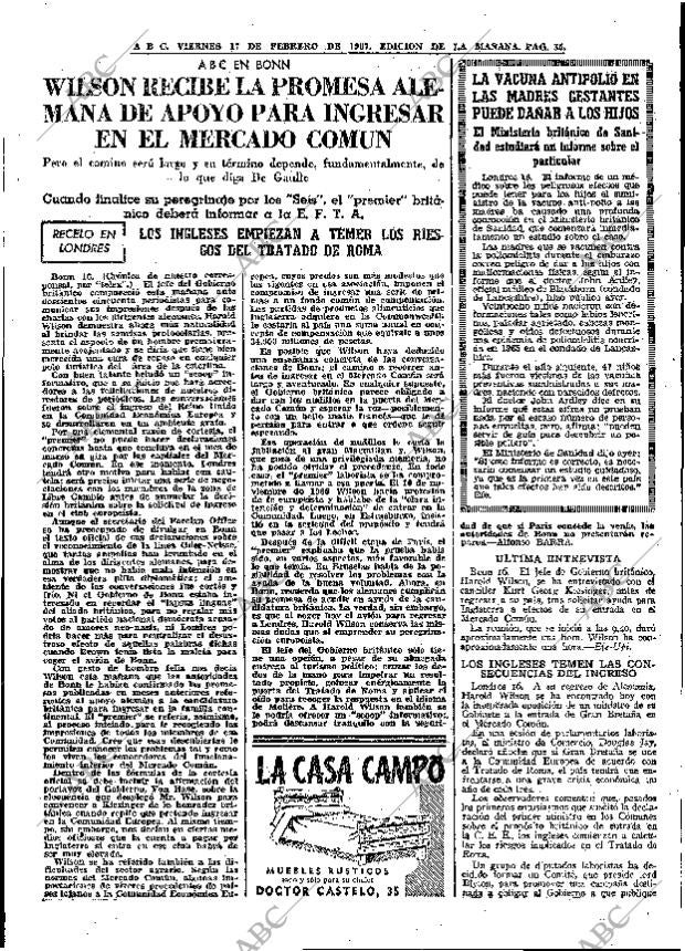 ABC MADRID 17-02-1967 página 35