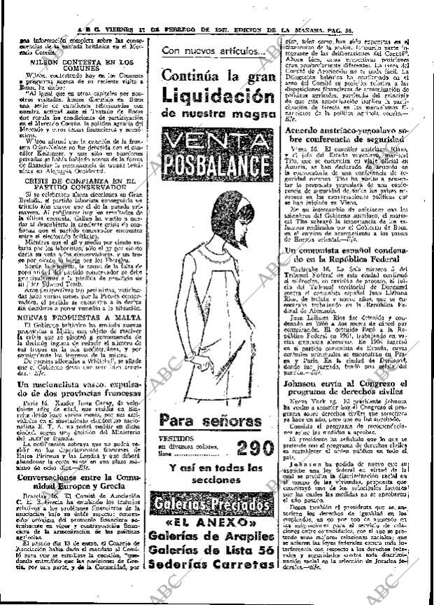 ABC MADRID 17-02-1967 página 36