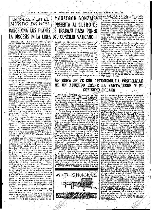 ABC MADRID 17-02-1967 página 45