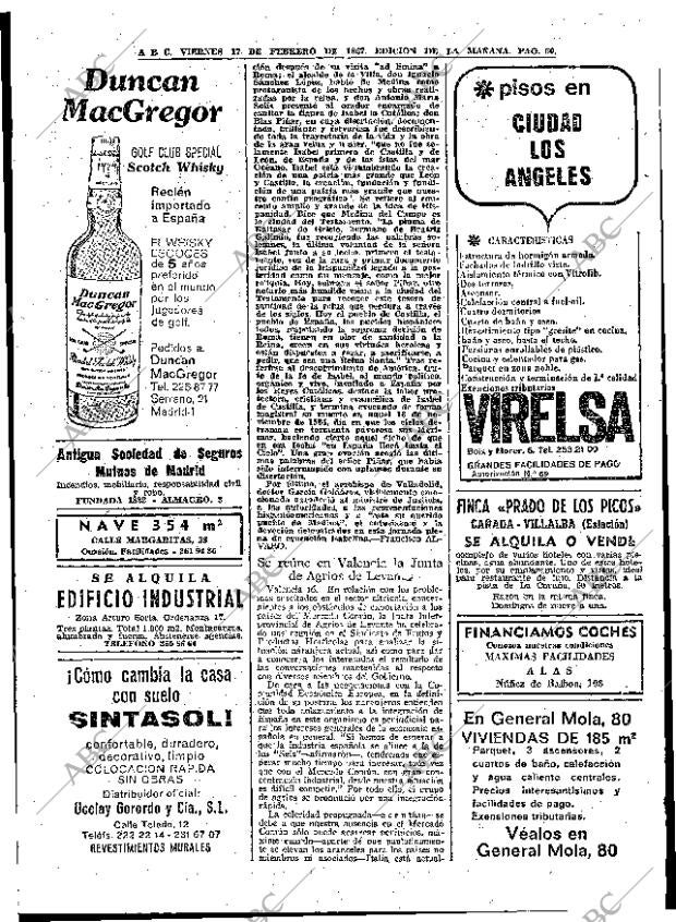 ABC MADRID 17-02-1967 página 50