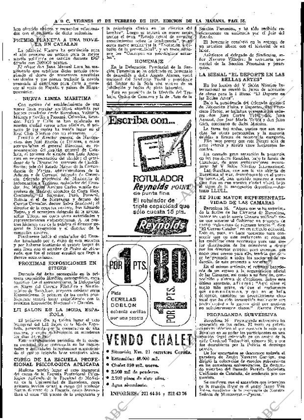 ABC MADRID 17-02-1967 página 55