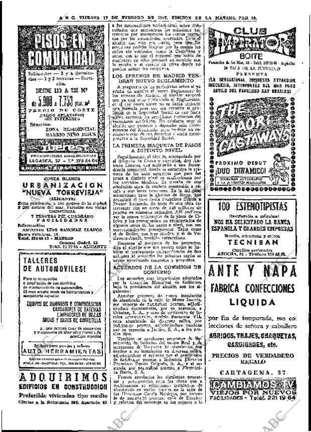 ABC MADRID 17-02-1967 página 58