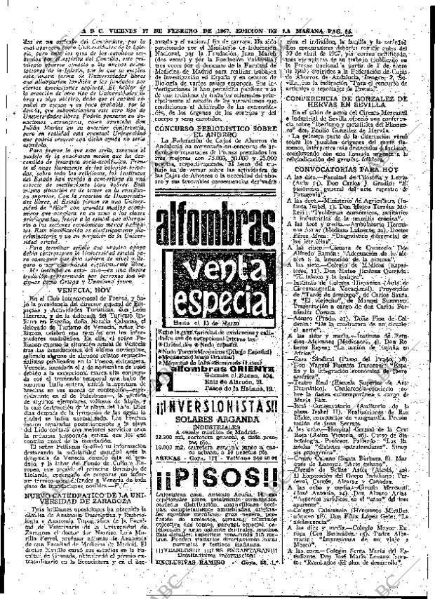 ABC MADRID 17-02-1967 página 65