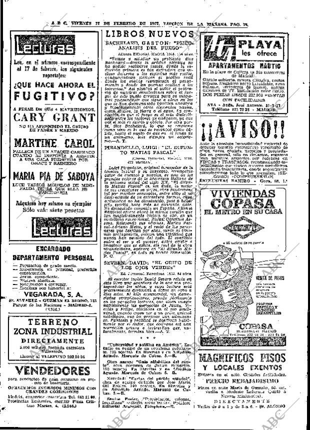 ABC MADRID 17-02-1967 página 70