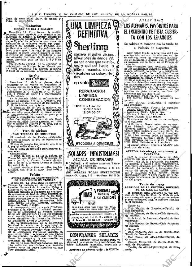 ABC MADRID 17-02-1967 página 82