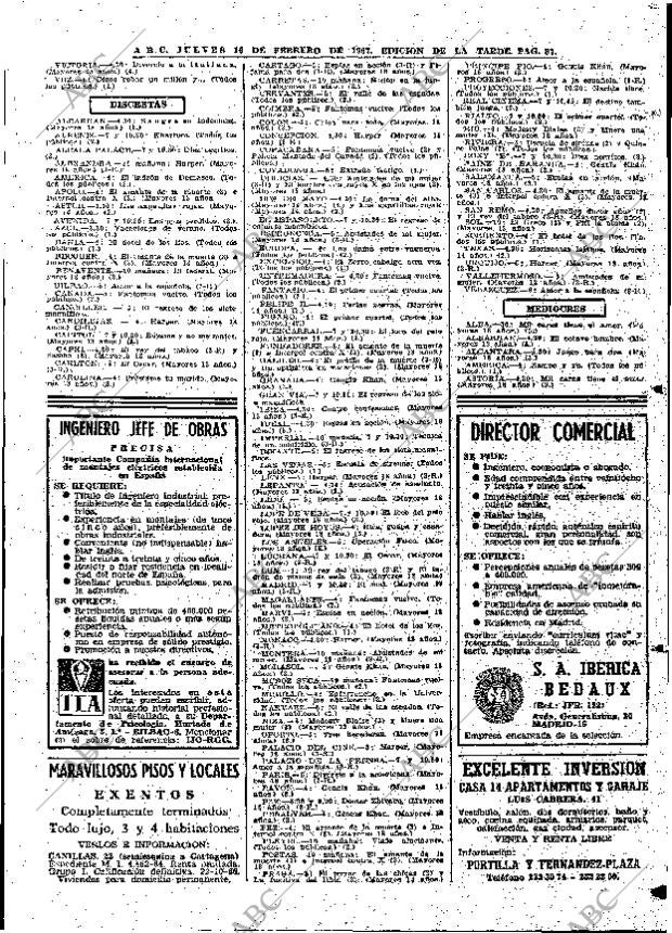 ABC MADRID 17-02-1967 página 87
