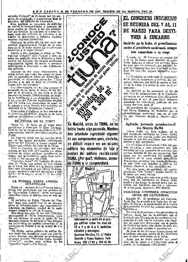 ABC MADRID 18-02-1967 página 36