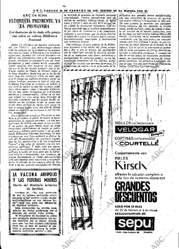 ABC MADRID 18-02-1967 página 43