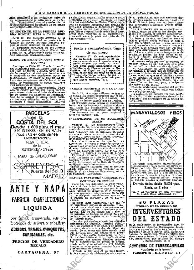 ABC MADRID 18-02-1967 página 54
