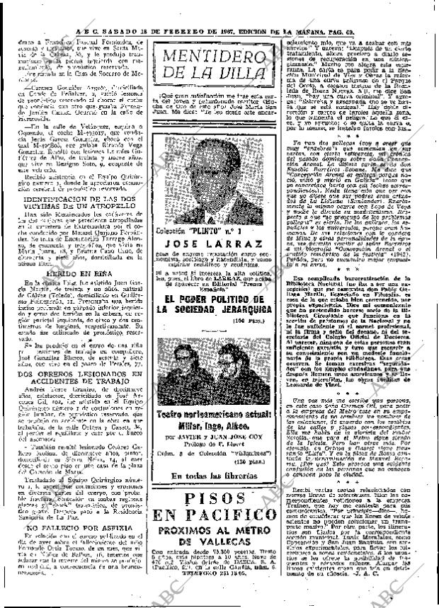 ABC MADRID 18-02-1967 página 69