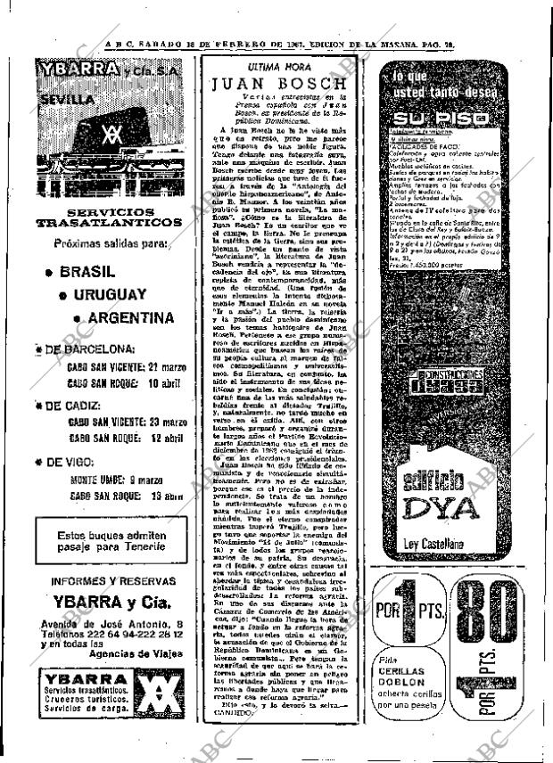 ABC MADRID 18-02-1967 página 70