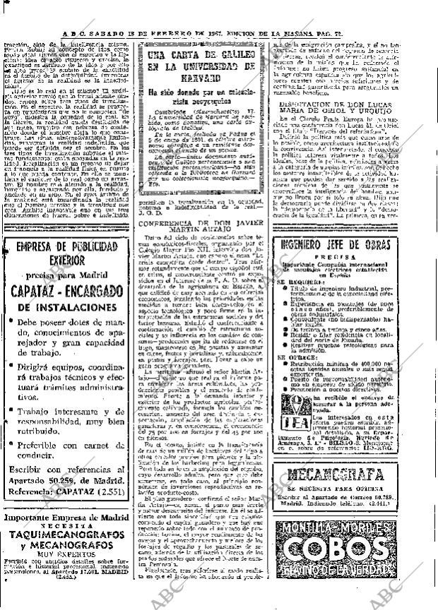 ABC MADRID 18-02-1967 página 72