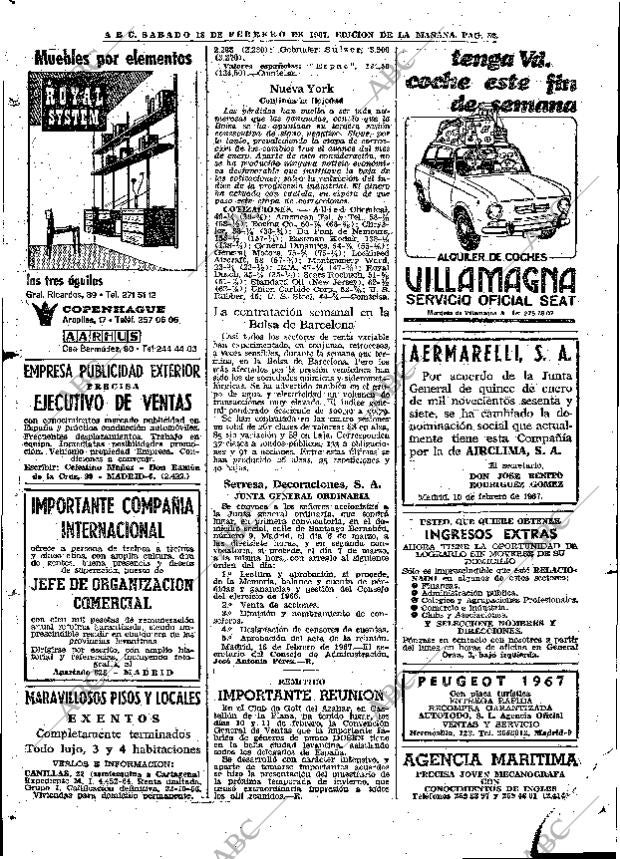 ABC MADRID 18-02-1967 página 82