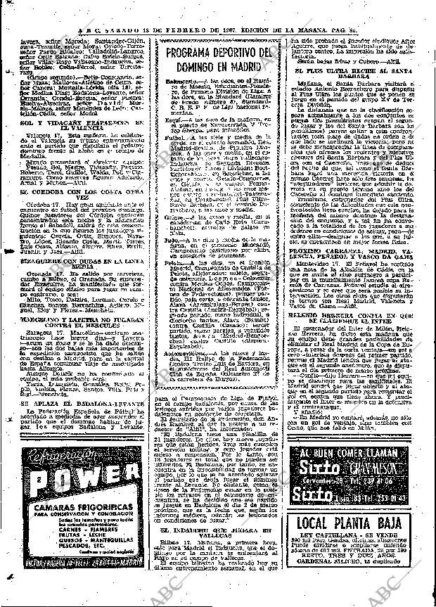 ABC MADRID 18-02-1967 página 86