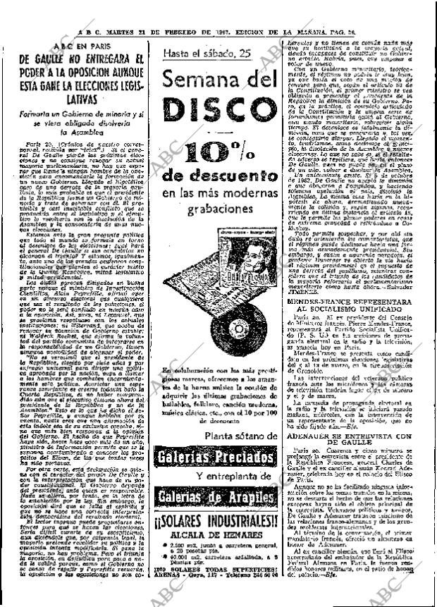 ABC MADRID 21-02-1967 página 36