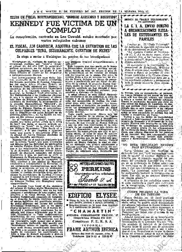 ABC MADRID 21-02-1967 página 37