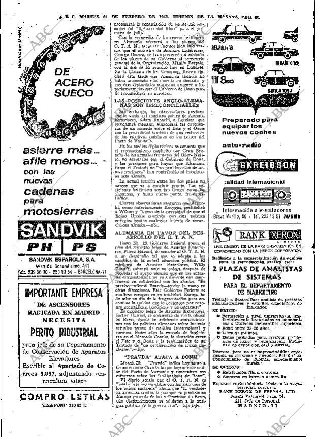 ABC MADRID 21-02-1967 página 42